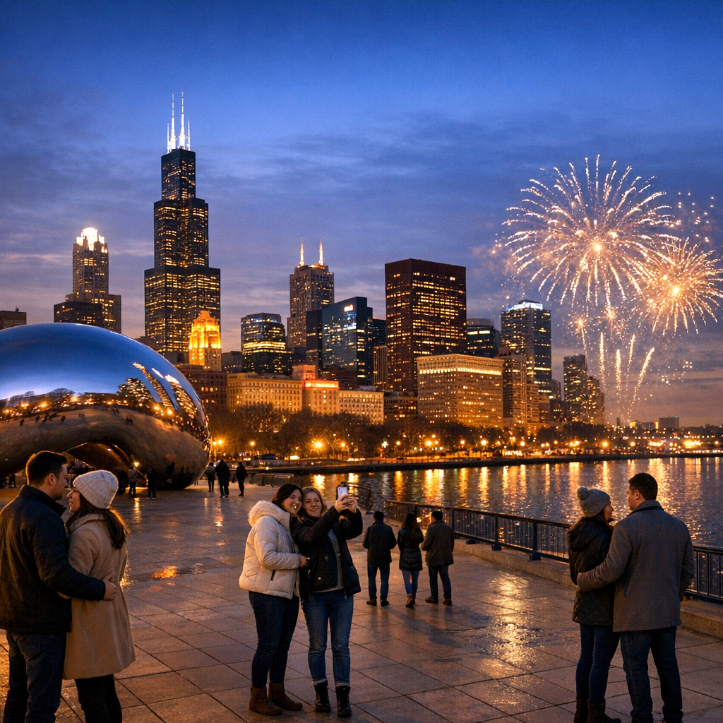 Chicago New Year’s Eve 2025–2026: Free NYE Countdown Spots, Lakefront Fireworks Views & Late-Night Deals