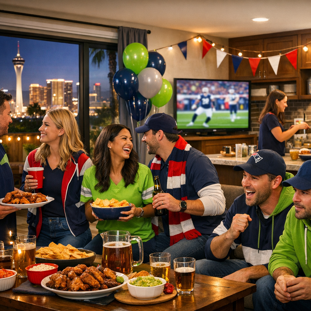 Las Vegas Super Bowl LX Party Deals: Local Food Specials, Fan Gear Discounts & At-Home Hosting Tips